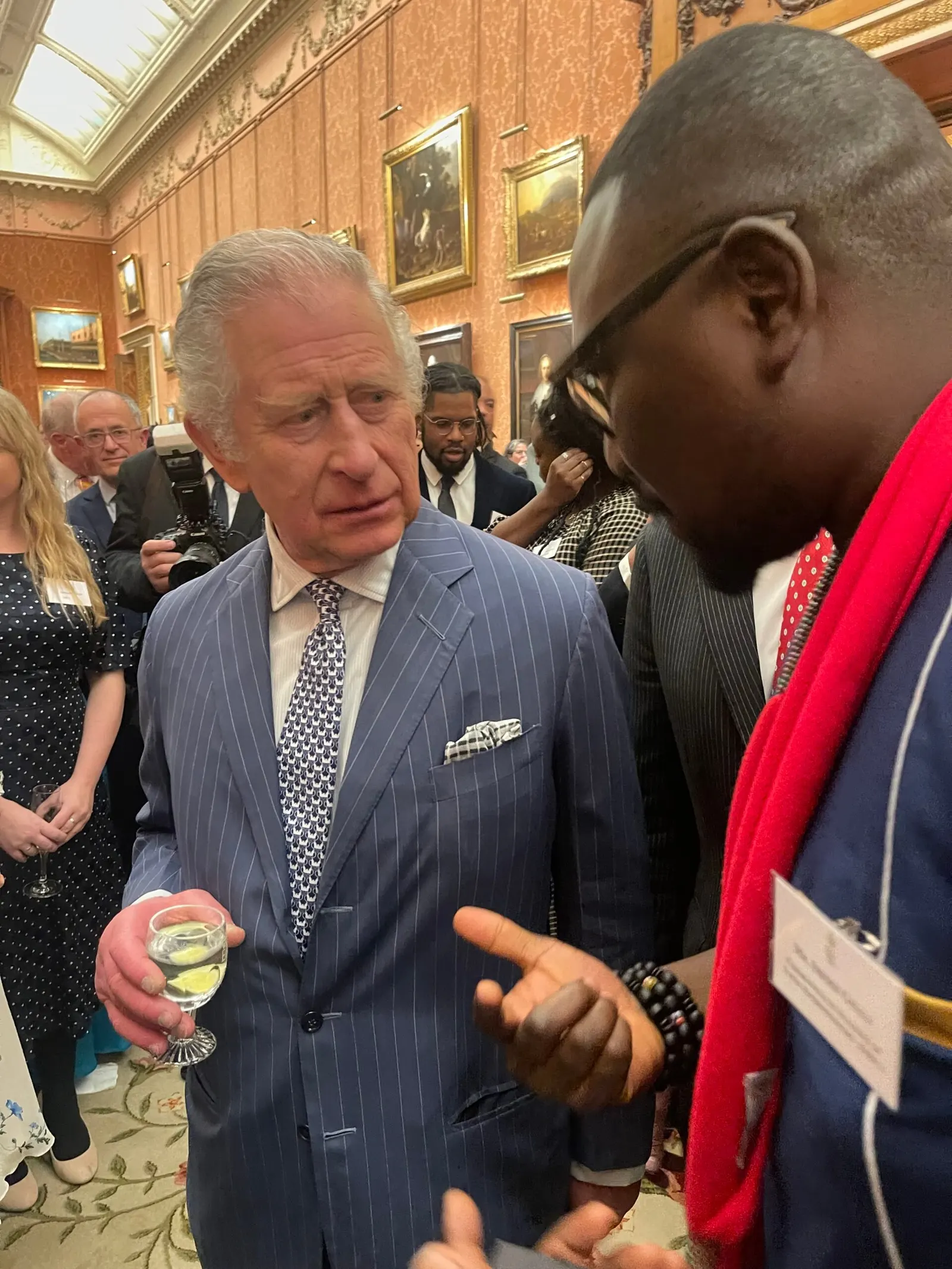 Convo with King Charles at Buckingham Palace in London